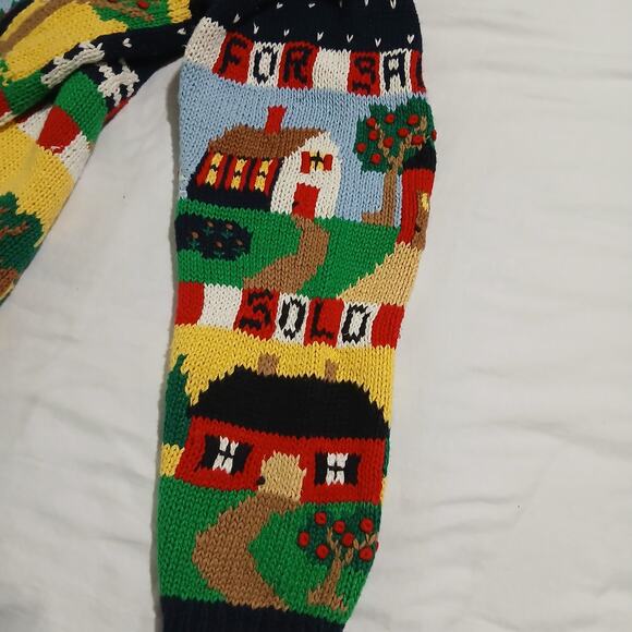 VTG PBJ Sport Women's Large Cardigan Realtor Sweater Cotton Blnd Novelty Buttons - Picture 7 of 12